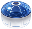 Multipurpose room glass dome