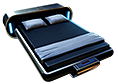 Quilted double bed